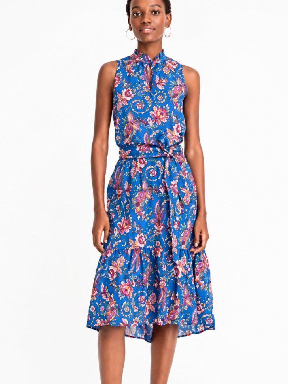 J. Crew Liberty London Flora Belle Floral Tiered Ruffle Top Midi Skirt Set Sz 0
